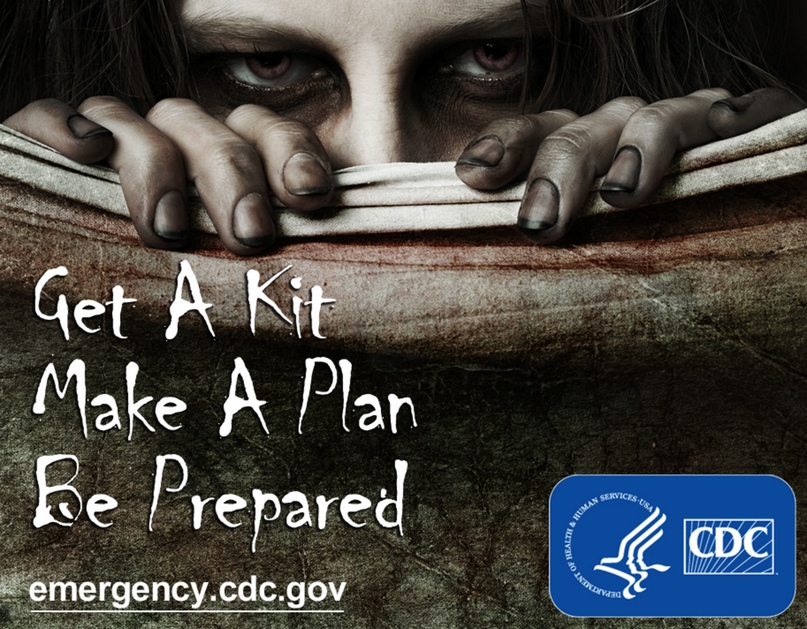 Рекламный плакат из кампании CDC по информированию о зомби